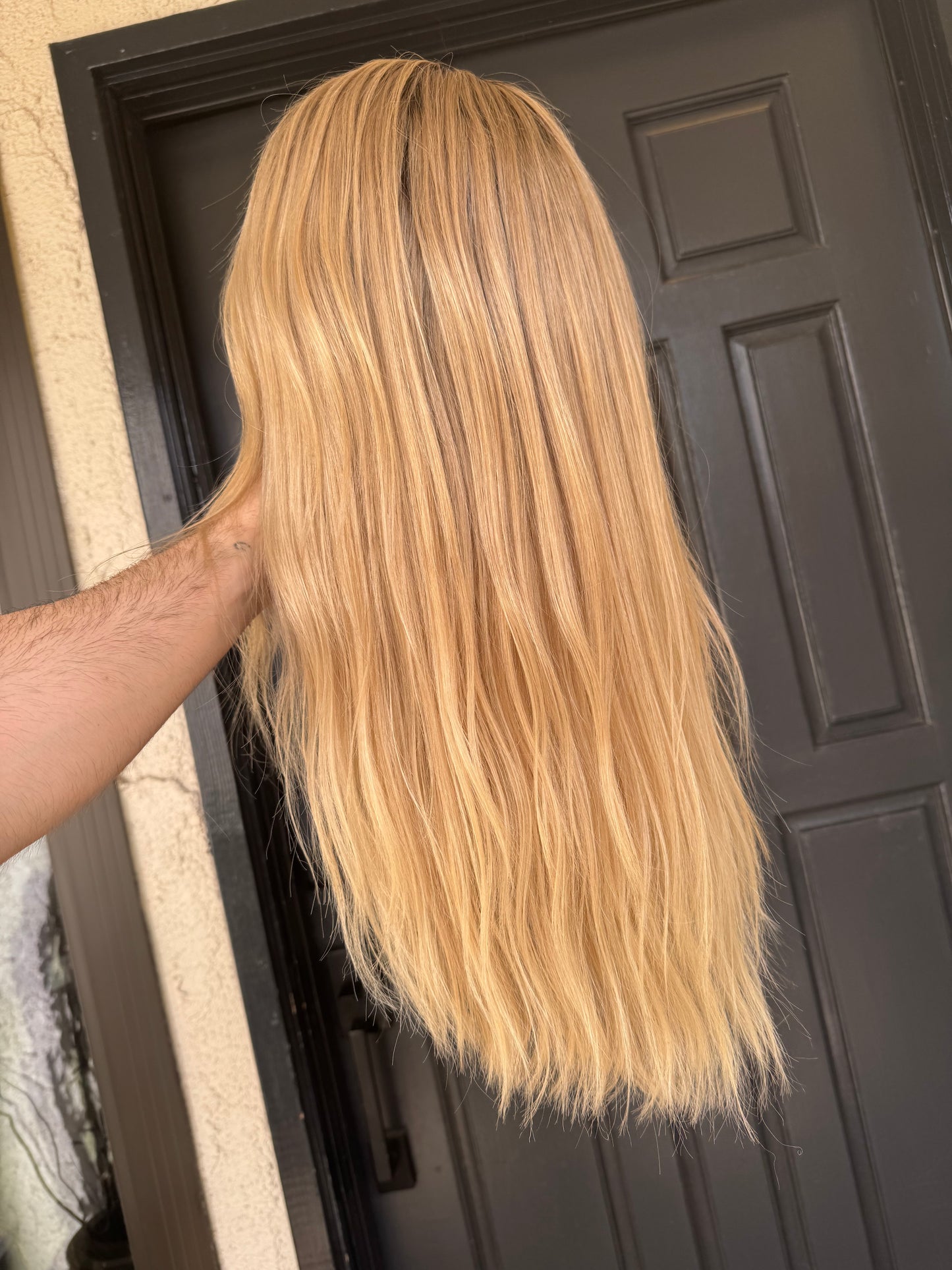 [EXACT UNIT]  24 inch layered bright rooted blonde