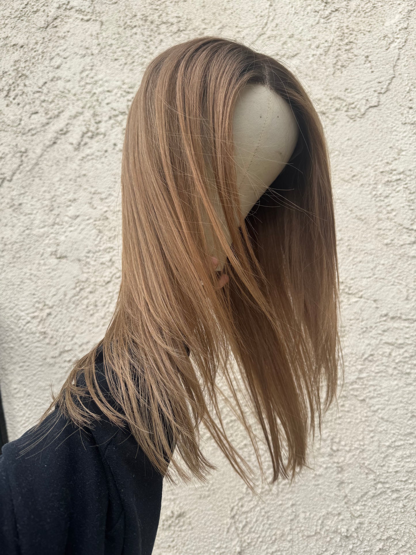 [ready to ship] | 24 inch layered rooted light brown human hair wig